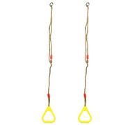Generic Anelli Fitness per Bambini, Esercizi in Plastica Regolabili per Migliorare la Forza del Braccio e lo Sviluppo dei Muscoli della vita. Include Corda, Confezione da 2 (YELLOW)