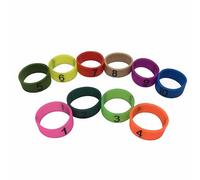 Generic Anelli identificativi colorati per Shure SLXD24D/SM58, sistema microfonico digitale wireless a doppio canale SLXD2, trasmettitori portatili, silicone, confezione da 10, 10 colori