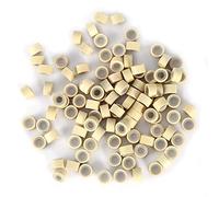 Generic Anelli per Extension per Capelli 500 Pezzi, Perline Rivestite in Silicone per Comode Extension di Capelli Umani in 5 Colori (bionda)