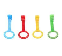 Generic Anelli per Trazioni per Bambini 4 Pezzi Ergonomici Sicuri Pratici per Bambini Piccoli, Materiale Plastico Diversi Colori Assistente a Piedi per Culle, Famiglie