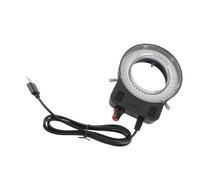 Generic Anello Luminoso per Microscopio a LED Luminoso Regolabile Alimentato Tramite USB per Microscopio Stereo 23,5-64mm 144 LED 4W 6500K-7500K 32000-36000LX ABS 1 Pezzo