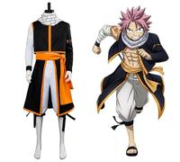 Generic Anime Fairy Tail Natsu Costume Cosplay Etherious Natsu Dragneel Costume Set Completo per La Festa di Halloween