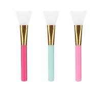Generic Applicatore per Crema per il Viso, Set di Pennelli in Silicone 3 Pezzi con Manico in Plastica Resistente, Stick Multiuso per Gel Liscio