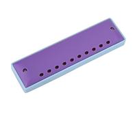 Generic Armonica a 10 Fori in Resina Resistente per Bambini e Principianti, Giocattolo Musicale Portatile per Suonare Jazz Folk Rock, Blu e Rosa, 4,13x1,18x0,79 Pollici, Pezzo Singolo (Bicolore-Viola)