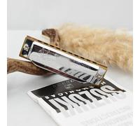 Generic Armonica Squisita 10 Fori Chiave C Pronuncia Stabile Organetto a Bocca Comodo per Bambini Piastra in Rame Cromato in Resina 4x1,1x0,7 Pollici (C)