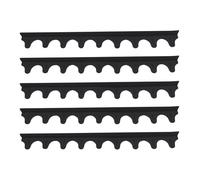 Generic Aspetto Invisibile 5 Pezzi Protezioni per Fornelli da Realizzati in Silicone Alimentare Facile Pulizia Nella di Casa (BLACK)