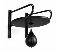 Generic Attrezzatura da Allenamento Piattaforma con Pera Veloce Supporto Metallico a Parete Base Rotonda Montaggio Sicuro per, Stile 1 Con Piastra Nera