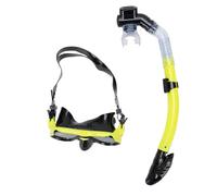 Generic Attrezzatura da Snorkeling Premium per Adulti con Boccaglio Confortevole e Occhialini Ad Ampia Visuale per Avventure Oceaniche, Materiale PVC, 1 Set (YELLOW)