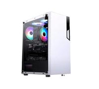 Generic ATX Mid Tower - Custodia per PC, in acciaio, sistema di raffreddamento a 8 ventole, 7 slot PCI, compatibile con ATX/M-/Mini-ITX, supporto GPU da 320 mm, costruzione PC da gioco (bianco)