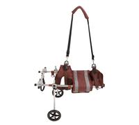 Generic Ausilio per la Mobilità su Sedia a Rotelle per Cani, Sedia a Rotelle per Cani Leggera in Nylon Robusto 2 Ruote per Camminare per Animali Domestici Disabili di Media e Grande Taglia (L)