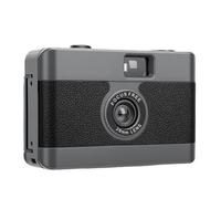 Generic Autentica Fotocamera con Flash da 35 Mm Vintage per Ricordi Nostalgici, Materiale ABS Premium, Messa a Fuoco Manuale, per Catturare Ricordi Senza Tempo, 1 Batteria AA (BLACK)