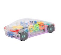 Generic Auto Elettrica Colorata con Luce e Musica per Bambini da 1 a 6 Anni, Modello di Simulazione di Guida Universale con Corpo Trasparente (Concept car trasparente)