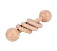 Generic Baby Rattle in Legno, Giocattolo Teether Non Tossico per Bambini in Legno Promuovi la Percezione Tattile da Usare per Afferrare (3 anelli)