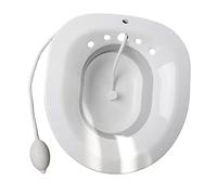 Generic Bagno a Immersione per La Zona Perineale Sopra Il WC con Risciacquo - Cura Delle Emorroidi Dopo Il Parto, Bianco Grigio