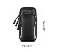 Generic Banda per Tele, 14-38 Cm Braccia per Telefono Cellulare Regolabile BASSO NYLON CULLE PELLA CHURMINGS Porta del Braccio Telefonico per Fitness Sportivo, Corsa, Escursioni all'aperto (BLACK)
