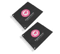 Generic Bandiera da Addestramento Equestre da 2 Pezzi, Morbida e Resistente All'usura per Un'efficace Corsa di Cavalli in Tessuto Poliestere (BLACK)