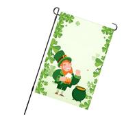 Generic Bandiera da Giardino con Quadrifoglio, Simboleggia la Speranza, Bandiera da Giardino per il Giorno di San Patrizio, Lavabile in Lavatrice per Balcone e Patio (Tipo 1)