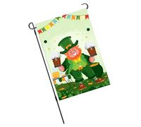 Generic Bandiera da Giardino con Quadrifoglio, Simboleggia la Speranza, Bandiera da Giardino per il Giorno di San Patrizio, Lavabile in Lavatrice per Balcone e Patio (Tipo 2)