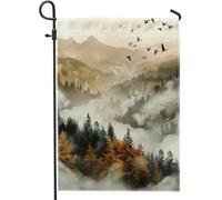 Generic Bandiera da giardino della foresta autunnale paesaggio mozzafiato autunnale decorazione esterna rustica ispirata alla natura per il giorno del Ringraziamento, decorazione del cortile, 30,5 x