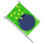 Generic Bandiera da Giardino Irlandese, Bandiera del Giorno di San Patrizio, Lavabile in Lavatrice su Entrambi i Lati, Resistente Alle Intemperie, per Balcone (S19)