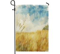 generic Bandiere da giardino autunnali a forma di zucca e mais, 30,5 x 45,7 cm, double face, per esterni, decorazione per esterni, stile hippie autunnale, bandiera per casa, raccolta all'aperto