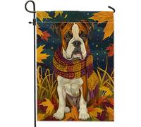 generic Bandiere da giardino con boxer, 30,5 x 45,7 cm, double face, decorazione per esterni, bandiera autunnale con stelle notturne per cani, per casa, giardino, giardino, giardino, casa, casa