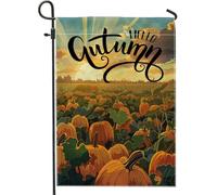generic Bandiere verticali da giardino autunnali con zucca, 30,5 x 45,7 cm, double-face, per esterni, paesaggi autunnali, piccole bandiere per casa in lino, bandiere per casa botanica portico prato