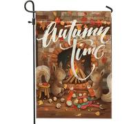 generic Bandiere verticali da giardino con scoiattolo per camino, autunnale, cortile, cortile, 30,5 x 45,7 cm, double face, per esterni, con animali divertenti per l'autunno, bandiere per casa