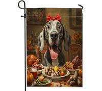 generic Bandiere verticali da giardino con scritta "Fall Funny Great Dane", 30,5 x 45,7 cm, double face, per esterni, per cani carini, bandiere per la casa del cucciolo di animale domestico, portico