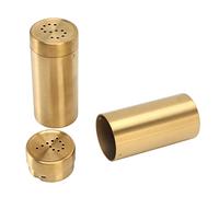 Generic Barattolo di Spezie Dorato in Acciaio Inossidabile Bottiglia Moderna per Shaker per Condimenti per Qualsiasi Spezia 2 Pezzi per Chef Professionisti