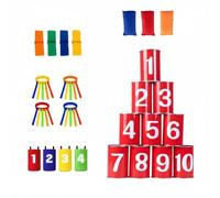 Generic Barattolo Gioco Bambini Set Lattine in Numerata Illustrazioni Esercizio Abilità Coordinazione Movimento Adatto a Ricreazione Casa Parco Scuola, Set Di Quattro Colori Con Numeri Rossi