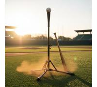 Generic Baseball Training T Stand Regolabile Supporto Pieghevole Base Tripode Stabile Struttura in Ferro Cappuccio in Gomma Adatto per Giocatori Allenamento, Palo Diviso Pieghevole