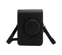 Generic BASSO DI CONTRO CAMERA CONTENI INTERNI VELVET: Custodia per la Fotocamera in Pelle PU per Mini, Ideale per gli Appassionati DI Fotografia Sui Compleanni (BLACK)