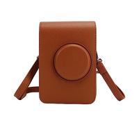 Generic BASSO DI CONTRO CAMERA CONTENI INTERNI VELVET: Custodia per la Fotocamera in Pelle PU per Mini, Ideale per gli Appassionati DI Fotografia Sui Compleanni (BROWN)