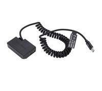 Generic Batteria Fittizia Decodificata, 8,4 V 2A LP- E17 Batteria Fittizio Stabile Tipo C 9V/12V 35-90 Cm M3 M3 M5 Cavo Fotografico