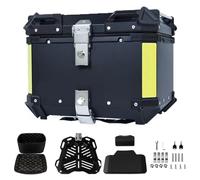 Generic Bauletto Per Moto 28L 36L 45L 55L 65L 80L 100L Viaggiare Scatola Di Coda Bauletti Universale In Alluminio Baule Da Moto, Valigia Top Case (Color : Black, Size : 65L), IBYCTJBDA-BLACK-65L