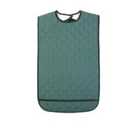 Generic Bavaglino, bavaglino morbido, riutilizzabile, comodo, portatile, grembiule, protezione per indumenti, adulti, anziani, Green M
