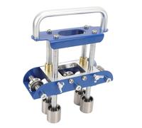 Generic Bender Rullo per Bordo in Lamiera con Rulli a Forma di V, Ottimo per Piegare i Pannelli Dritti, Consigliato per Cani da Cane e Schizzi di Grondaia - Alluminio/acciaio/rame (BLUE)
