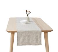 Generic Berklan, runner da tavola in puro lino con pietra lavata, 40 x 140 cm, per sala da pranzo, tavolo da cucina, realizzato a mano in lino europeo, resistente, Machine Washable