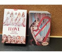 Generic Biglietto di auguri - GIDLE Lomo Card, 55 pezzi, I love cartoline, set di cartoline fotografiche con membri Soyeon Yuqi Miyeon Soojin Shuhua Minnie, stili vari per i fan di GIDLE