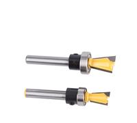 Generic Bit Router di Couter a Coetail, 1/4 di Router Bit 1/4 Gambo con Cuscinetto 2 Pcs/set Cooter Giunto Fresatrice in Legno Cotta