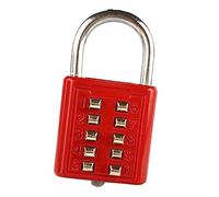 Generic Blocco Password Durevole per Valigetta Trolley, Schedario, Tastiera, Design Elegante, Dimensioni Compatte per L'uso Ovunque (rosso)