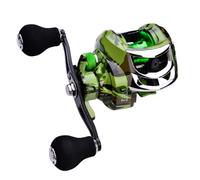 Generic Bobina di Baitcaster, Bobina di Pesca in Baitcaster con di Pesca a Fusione Liscia e Lunga Che Gira la di per Acqua Salata o Acqua Dolce (mano destra)