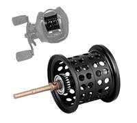 Generic Bobina per Mulinello Durevole Bobina con Cuscinetto Rotondo Anticorrosione per la Pesca Sul Ghiaccio Alluminio Aeronautico 27x27x33mm (Una tazza di filo di marca nera)