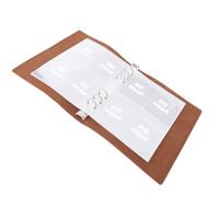 Generic Book of Silver Backup Challenge, Money Saving Challenge Notebook Divertente e Flessibile Film PP Ad Alto Trasparente PPE per Ufficio per Ufficio (Rosso brunastro)