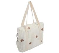 Generic Borsa a Pendente Cochito, Borsa Organizzativa per Passeggino Spazioso Ed Elegante, Facile Accesso per Fare Shopping (Orso beige)