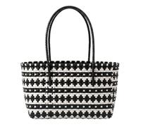 Generic, borsa a righe in tessuto cavo, grande | Cesto per la spesa impermeabile, cinghia rinforzata, vacanze al mare, mercatini pendolari