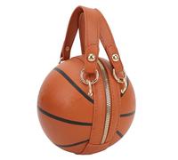 Generic Borsa a Tracolla da Basket, Borsa da Basket in Pelle PU per il Viaggio di Shopping Scolastico (BROWN)
