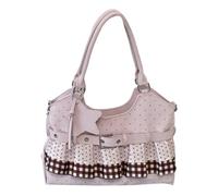 Generic, borsa a tracolla da donna a pois in poliuretano, con volant | Borsa a tracolla regolabile, pochette hobo, portafogli per viaggi, shopping, lavoro, tempo libero, vita quotidiana