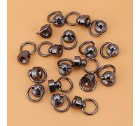 Generic Borsa Artigianale in Pelle per Telefono Borsa a Catena 20 Pezzi Rivetti Elementi di Fissaggio Viti Fai-da-te 8 Mm Quattro Colori per Borse, Cinture, Materiale Superiore in Ottone e Ferro (#3)